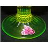 Image 2 : PAIR OF FENTON VASELINE GLASS STEMMED R
