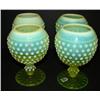 Image 1 : SET OF FOUR IMPERIAL VASELINE GLASS GOB
