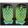 Image 2 : PAIR OF FENTON VASELINE GLASS SALT & PE