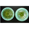 Image 2 : PAIR OF VASELINE GLASS CANDLE HOLDERS