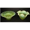 Image 2 : PAIR OF VASELINE GLASS SERVING DISHES