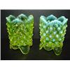 Image 1 : PAIR OF VASELINE GLASS TOOTHPICK HOLDER