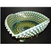 Image 1 : VASELINE GLASS TRI-FORM FOOTED BOWL