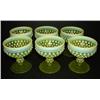 Image 2 : SET OF 6 SMALL IMPERIAL VASELINE GLASS 