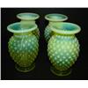 Image 1 : SET OF FOUR VASELINE GLASS CABINET VASE