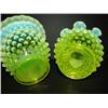 Image 2 : PAIR OF SMALL VASELINE GLASS VASES