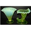 Image 1 : PAIR OF VASELINE GLASS VASES