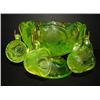 Image 1 : VASELINE GLASS CHILD’S PUNCH BOWL SET