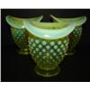 Image 1 : SET OF 3 SMALL VASELINE GLASS VASES