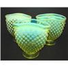 Image 1 : SET OF 3 SMALL VASELINE GLASS PILLOW VA