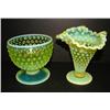 Image 1 : VASELINE GLASS OPEN CANDY DISH AND VASE