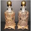 Image 1 : PAIR OF GLASS DECANTERS WITH ORMALU BRO