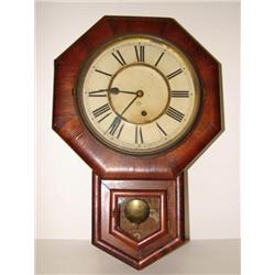 ANSONIA WALNUT WALL REGULATOR CLOCK