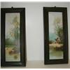 Image 1 : PAIR OF OIL ON PORCELAIN PAINTINGS