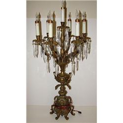 ORNATE BRONZE BANQUET LAMP