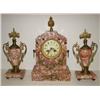 Image 1 : THREE PIECE FRENCH MARBLE GARNITURE SET