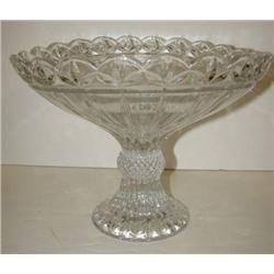 LEADED CRYSTAL GLASS CENTER COMPOTE