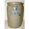 Image 1 : BLUE DECORATED STONEWARE CROCK