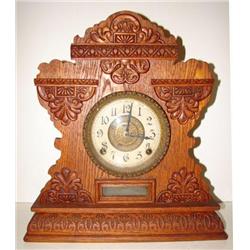 OAK GINGERBREAD MANTEL CLOCK
