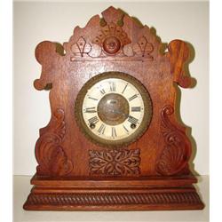 OAK GINGERBREAD MANTEL CLOCK