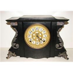INGRAHAM EBONIZED MANTEL CLOCK