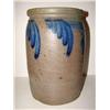 Image 1 : BLUE DECORATED STONEWARE CROCK