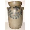 Image 1 : BLUE DECORATED STONEWARE CROCK