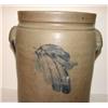 Image 2 : BLUE DECORATED STONEWARE CROCK