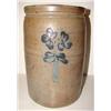 Image 1 : BLUE DECORATED STONEWARE CROCK