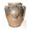Image 1 : BLUE DECORATED STONEWARE CROCK