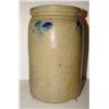 Image 1 : BLUE DECORATED STONEWARE CROCK