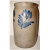 Image 1 : BLUE DECORATED STONEWARE CROCK