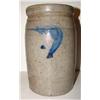 Image 1 : BLUE DECORATED STONEWARE CROCK