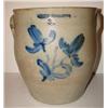 Image 1 : BLUE DECORATED STONEWARE CROCK