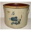 Image 1 : BLUE DECORATED STONEWARE CROCK