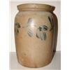 Image 1 : BLUE DECORATED STONEWARE CROCK