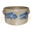 Image 2 : BLUE DECORATED STONEWARE CAKE CROCK