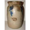 Image 1 : BLUE DECORATED STONEWARE CROCK