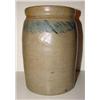 Image 1 : BLUE DECORATED STONEWARE CROCK