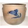 Image 1 : BLUE DECORATED STONEWARE CROCK