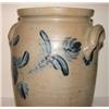 Image 4 : BLUE DECORATED STONEWARE CROCK