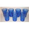 Image 1 : SET OF 7 ROYAL BLUE LACE GLASSES