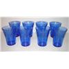 Image 1 : SET OF 8 ROYAL BLUE LACE JUICE GLASSES