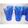 Image 2 : SET OF 8 ROYAL BLUE LACE JUICE GLASSES