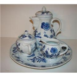 4 PIECE BLUE DANUBE TEA SERVICE