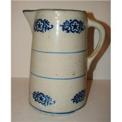 COBALT BLUE SALT GLAZED PITCHER