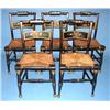 Image 1 : SET OF 5 PAINT DECORATED CHAIRS