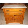 Image 1 : OAK MARBLE TOP WASHSTAND