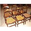 Image 1 : SET OF 6 PAINT DECORATED CHAIRS