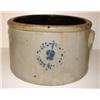 Image 1 : BLUE DECORATED STONEWARE CAKE CROCK